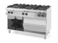 Gasfornuis Kitchen Line 6 pits, met ombouw
