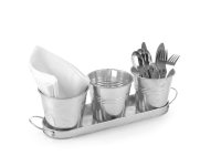 3 emmers met dienblad