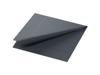 Tissue servet 24 x 24 cm zwart 3-laags 2000 St/Doos (8 x 250 St) Cocktailservet