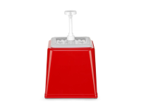 Sausdispenser met pomp, HENDI, 2,5L, Rood, 230x210x(H)327mm