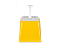Sausdispenser met pomp, HENDI, 2,5L, Geel, 230x210x(H)327mm