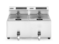Friteuse Profi Line met aftapkraan digitaal - 2 x 8 l, HENDI, Profi Line, 16L, 230V/7000W, 605x515x(H)350mm