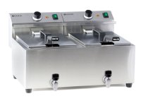 Friteuse Mastercook met aftapkraan - 2 x 8 l
