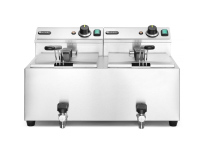 Friteuse Profi Line met aftapkraan - 2 x 8 l, HENDI, Profi Line, 16L, 230V/7000W, 610x515x(H)369mm