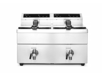 Inductie friteuse met aftapkraan - 2 x 8 l, HENDI, Profi Line, 16L, 230V/7000W, 577x609x(H)410mm