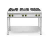 Gasfornuis 6-pits open standaard, HENDI, Kitchen Line, 28,5kW, 1200x700x(H)900mm