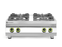 Gasfornuis 4-pits Kitchen Line - tafel model, HENDI, Kitchen Line, 19kW, 800x700x(H)310mm