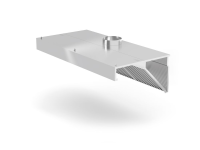 Wandgemonteerde afzuigkap, schuin model, HENDI, Profi Line, zonder verlichting, 1200x700x(H)450mm