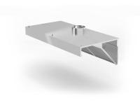 Wandgemonteerde afzuigkap, schuin model, HENDI, Profi Line, met LED-verlichting, 1200x700x(H)450mm