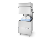 Doorschuifvaatwasser - 50x50mm - elektronische bediening, HENDI, met reinigingspomp, 400V/8600W, 745x903x(H)1406mm