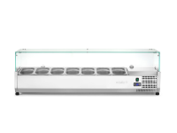 Opzetkoelvitrine GN 1/4, Arktic, 7x GN 1/4, 230V/180W, 1505x335x(H)460mm