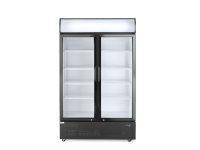 Backbar koelkast met lichtbak, dubbele deur, Arktic, 512L, Zwart, 220-240V/510W, 1120x585x(H)1900mm