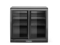 Backbar koelkast met schuifdeuren, Arktic, 158L, Zwart, 220-240V/160W, 900x520x(H)870mm