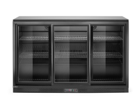 Backbar koelkast met 3 schuifdeuren, Arktic, 308L, Zwart, 220-240V/160W, 1350x520x(H)865mm