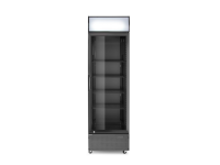 Backbar koelkast met lichtbak, enkele deur, Arktic, 254L, Zwart, 220-240V/250W, 578x605x(H)1980mm
