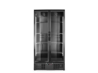 Backbar koelkast met dubbele deur, Arktic, 384L, Zwart, 220-240V/365W, 900x530x(H)1820mm