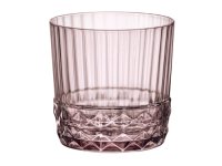 America' 20s Lilac Rose Rocks 30cl Set 6 d8.35cmxh8.35cm Bormioli Rocco