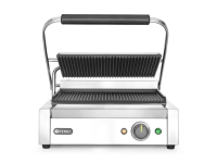 Contactgrill Panini, HENDI, boven en onder geribd, 230V/2200W, 430x375x(H)216mm