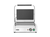 Contactgrill Panini, HENDI, boven geribd, onder glad, 230V/2200W, 430x375x(H)216mm