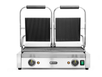 Contactgrill - dubbele versie, HENDI, boven en onder geribd, 230V/3600W, 570x375x(H)216mm
