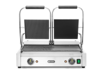 Contactgrill - dubbele versie, HENDI, half glad, half geribd, 230V/3600W, 570x375x(H)216mm