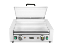 Worstrolgrill – 2 zones met energiebesparend deksel, HENDI, 220-240V/980W, 566x527x(H)259mm