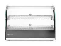 Opzet warmhoudvitrine tweelaags, HENDI, twee niveaus, Zwart, 220-240V/800W, 554x376x(H)376mm