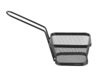 Frituurmandjes miniaturen stapelbaar zwart, HENDI, 105x90x(H)60mm