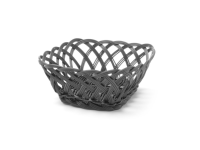 Geweven manden, HENDI, vierkant, Zwart, 190x190x(H)80mm