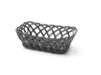 Geweven manden, HENDI, rechthoekig, Zwart, 225x150x(H)65mm