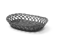 Geweven manden, HENDI, ovaal, Zwart, 320x230x(H)55mm