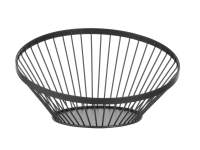 Fruitkorf schuin zwart, HENDI, ⌀280x(H)130mm