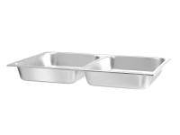 Voedselpan GN 1/1 met 2 compartimenten, HENDI, 7,5L, 530x325x(H)65mm