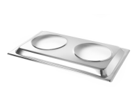 Opzetstuk voor 2 bainmariepannen, HENDI, Opzetstuk, GN 1/1, 530x325x(H)30mm