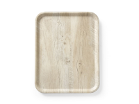 Dienblad van melamine met hout bedrukking, AmerBox, Hout licht, 330x430mm