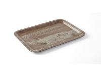 Dienblad van melamine met hout bedrukking, AmerBox, Hout donker, 240x340mm