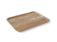 Dienblad van melamine met hout bedrukking, AmerBox, Hout, 370x530mm