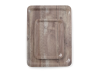 Dienblad van melamine met hout bedrukking, AmerBox, Hout donker, 370x530mm