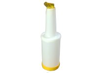 Fles 0,95 liter met schenktuit geel Store&pour