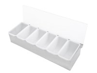 Ingredientenbak 6-vaks wit metaal