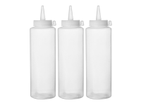 Dispenser flacon sets - 3 st., HENDI, 0,35L, Transparant, 3 st., ⌀55x(H)205mm