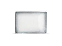 Plat bord 28x20cm black speckled Dusk