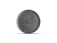 Plat bord 20cm gehamerd silver Brass