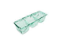 Serveerschaal 39x14xH9,5cm 3 delen green Ecovitra