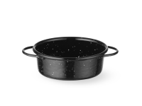 Braadpan, geëmailleerd, HENDI, Zwart, ⌀100x(H)40mm, Rond