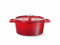 Braadpan geëmailleerd gietijzer, HENDI, 3,7L, Rood, 317x240x(H)105mm