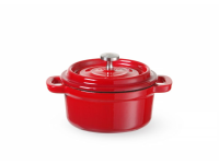 Braadpan geëmailleerd gietijzer, HENDI, 0,27L, Rood, 130x100x(H)48mm