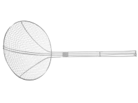 Frituurschep, HENDI, ⌀240x540mm