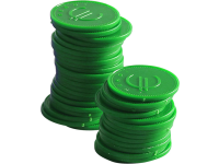 Consumptiemunten - 100 st., BarUp, Groen, 100 st., ⌀25mm