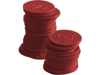 Consumptiemunten - 100 st., BarUp, Rood, 100 st., ⌀25mm